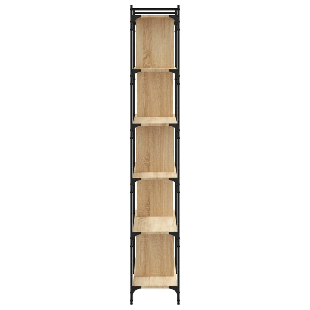 Boekenkast 6-laags 76x32x192 cm bewerkt hout sonoma eikenkleur MeubelReus