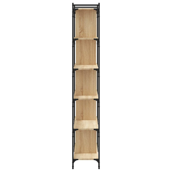 Boekenkast 6-laags 76x32x192 cm bewerkt hout sonoma eikenkleur MeubelReus