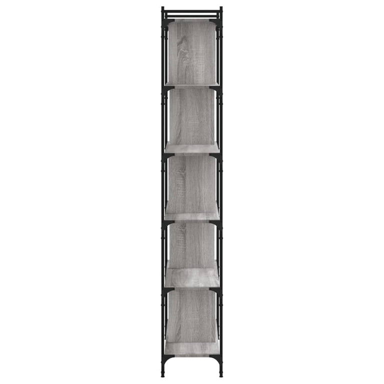 Boekenkast 6-laags 76x32x192 cm bewerkt hout grijs sonoma MeubelReus