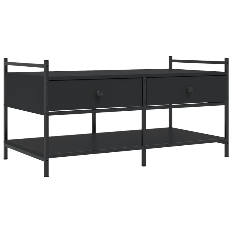 Salontafel 99x50x50 cm bewerkt hout zwart MeubelReus