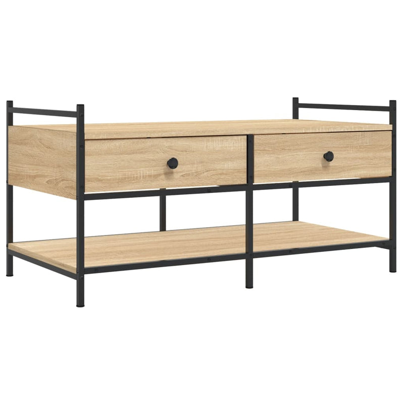 Salontafel 99x50x50 cm bewerkt hout sonoma eikenkleurig MeubelReus