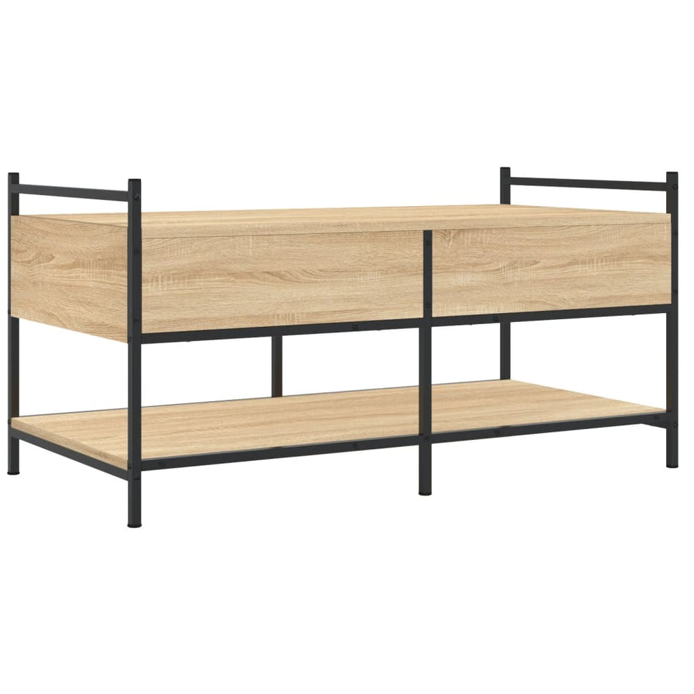 Salontafel 99x50x50 cm bewerkt hout sonoma eikenkleurig MeubelReus
