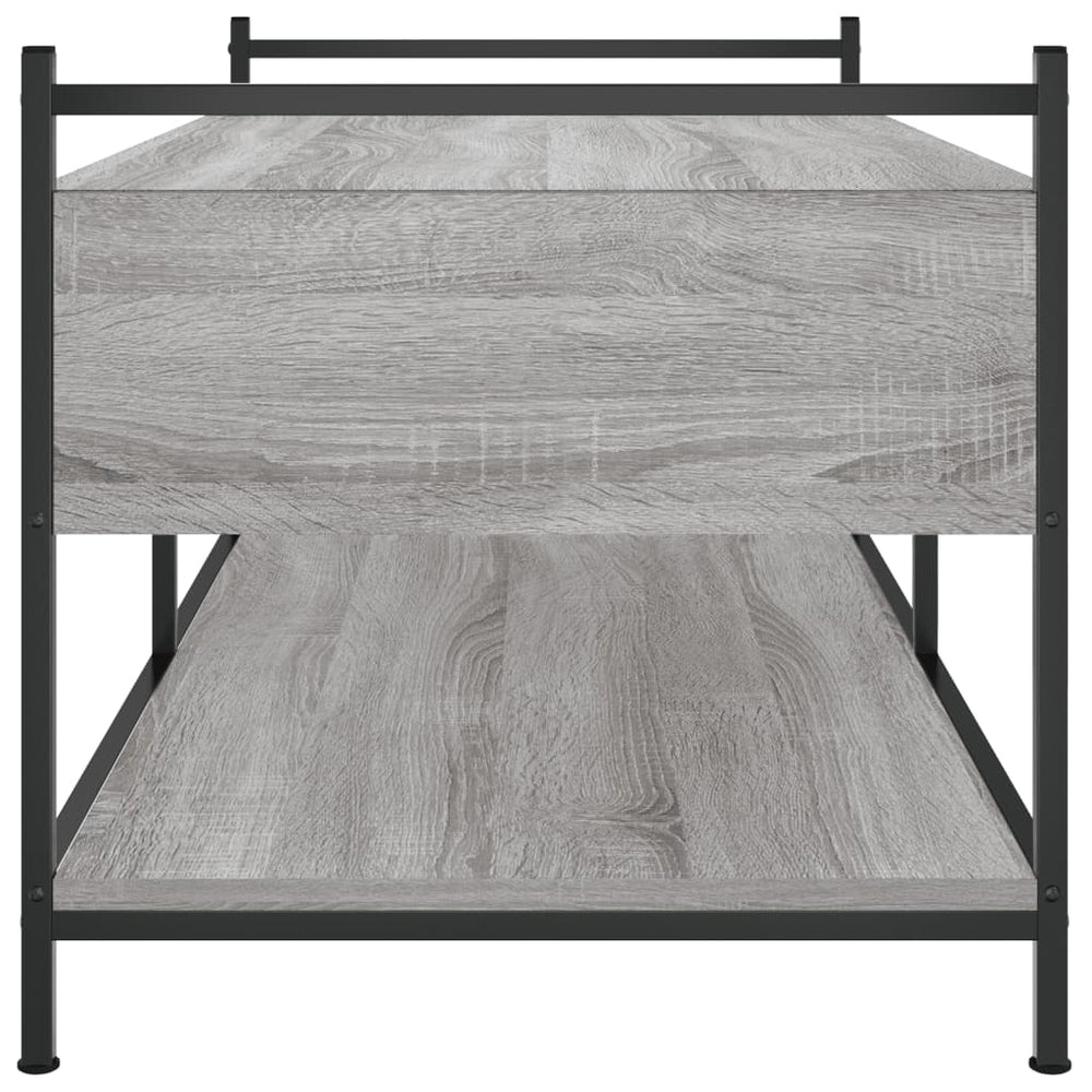 Salontafel 99x50x50 cm bewerkt hout grijs sonoma eikenkleurig MeubelReus