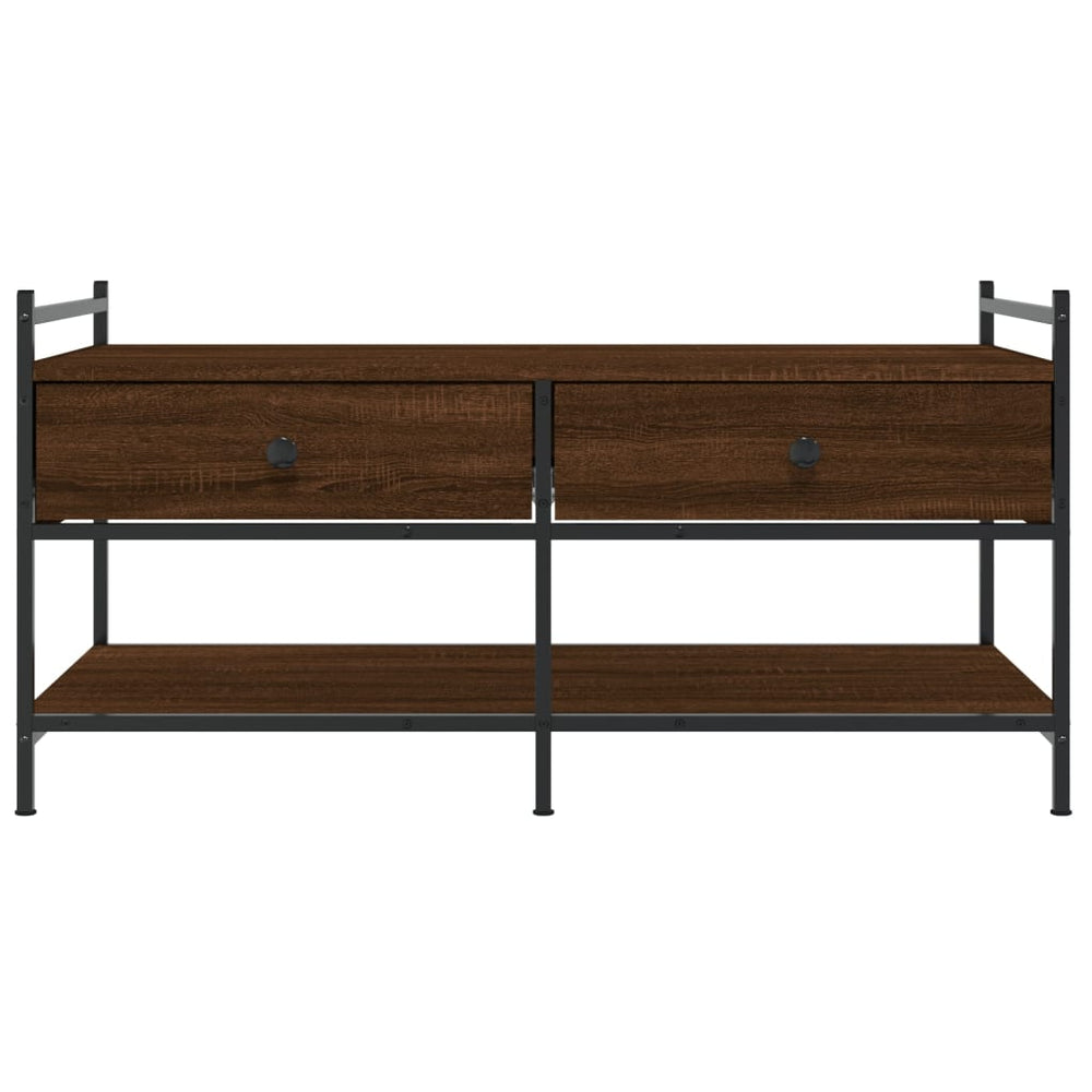 Salontafel 99x50x50 cm bewerkt hout bruin eikenkleur MeubelReus