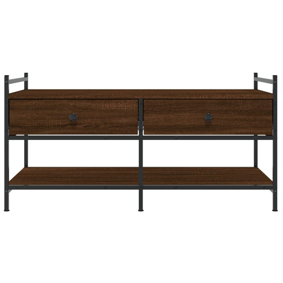 Salontafel 99x50x50 cm bewerkt hout bruin eikenkleur MeubelReus