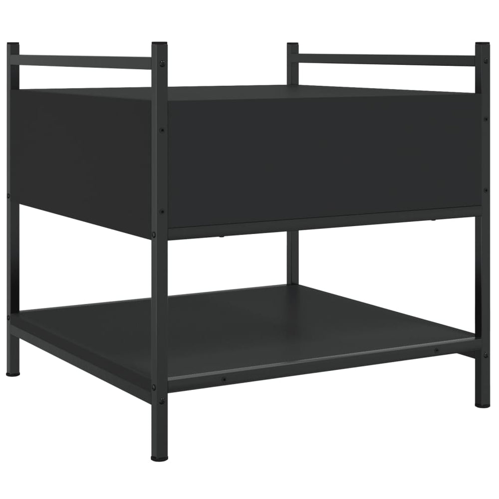 Salontafel 50x50x50 cm bewerkt hout zwart MeubelReus