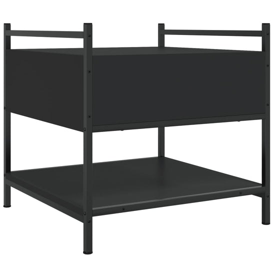 Salontafel 50x50x50 cm bewerkt hout zwart MeubelReus