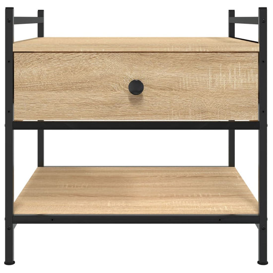 Salontafel 50x50x50 cm bewerkt hout sonoma eikenkleurig MeubelReus