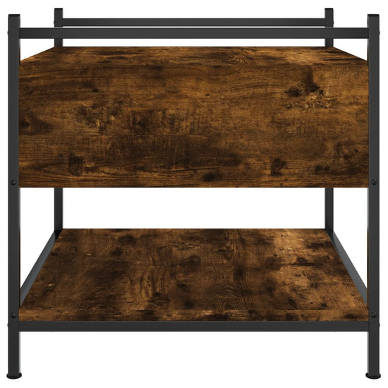 Salontafel 50x50x50 cm bewerkt hout gerookt eikenkleurig MeubelReus