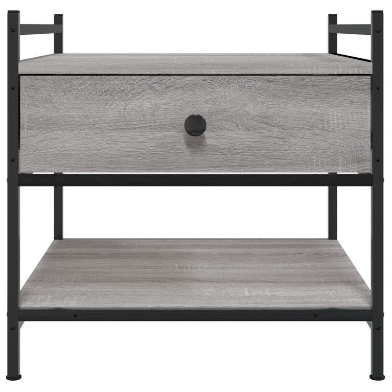 Salontafel 50x50x50 cm bewerkt hout grijs sonoma MeubelReus