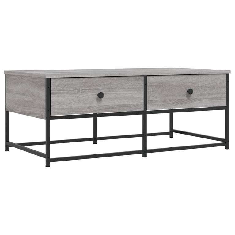 Salontafel 100x51x40 cm bewerkt hout grijs sonoma MeubelReus