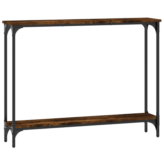 Wandtafel 100x22,5x75 cm bewerkt hout gerookt eikenkleurig MeubelReus