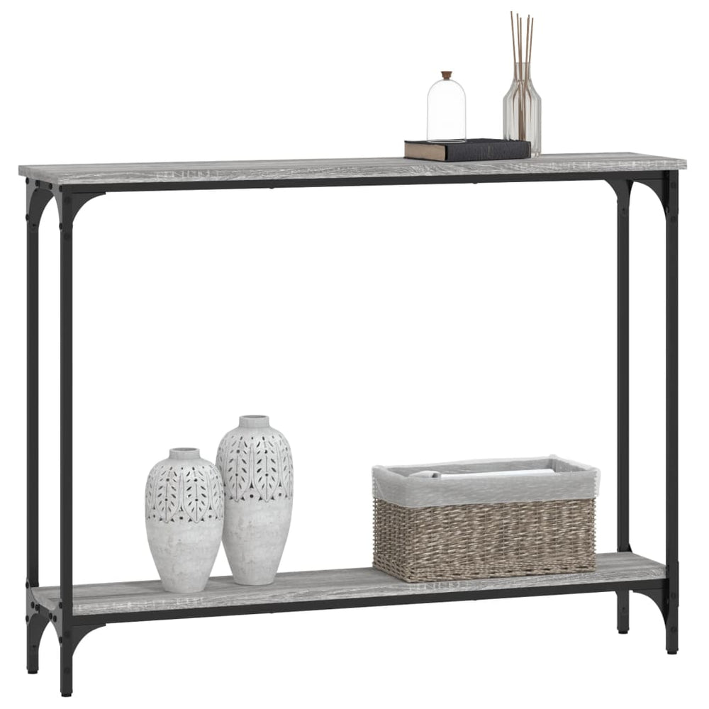 Wandtafel 100x22,5x75 cm bewerkt hout grijs sonoma eikenkleurig MeubelReus