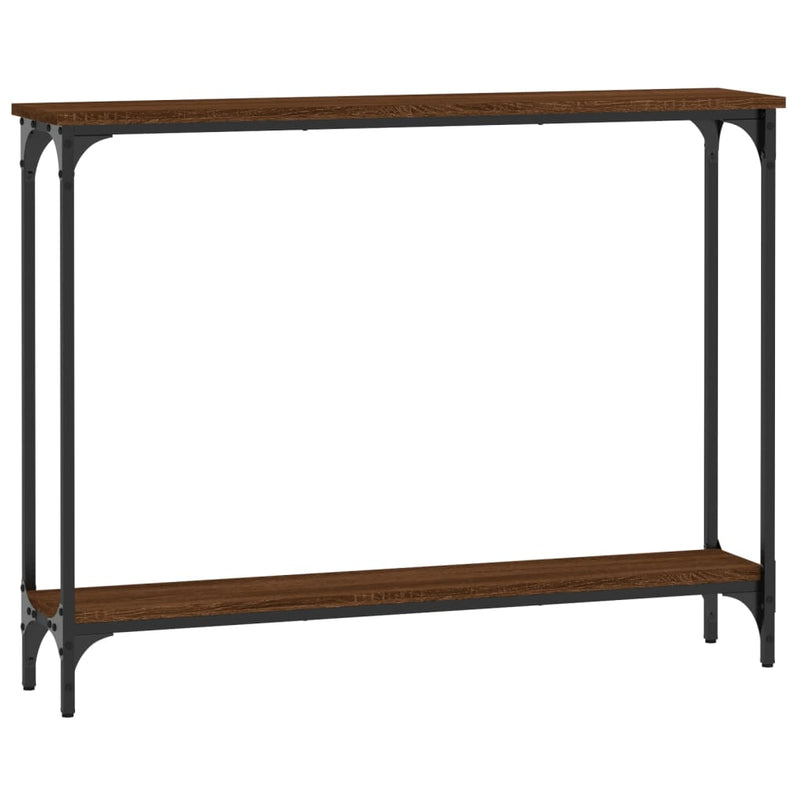 Wandtafel 100x22,5x75 cm bewerkt hout bruin eikenkleur MeubelReus