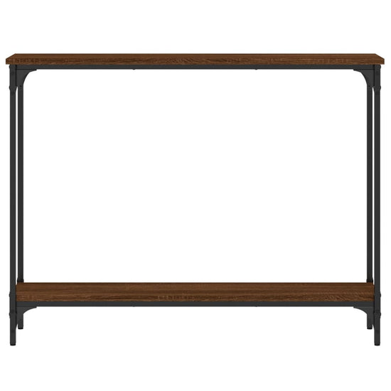 Wandtafel 100x22,5x75 cm bewerkt hout bruin eikenkleur MeubelReus