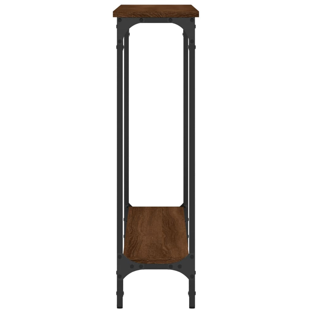 Wandtafel 100x22,5x75 cm bewerkt hout bruin eikenkleur MeubelReus