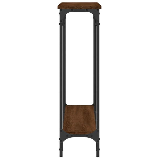 Wandtafel 100x22,5x75 cm bewerkt hout bruin eikenkleur MeubelReus