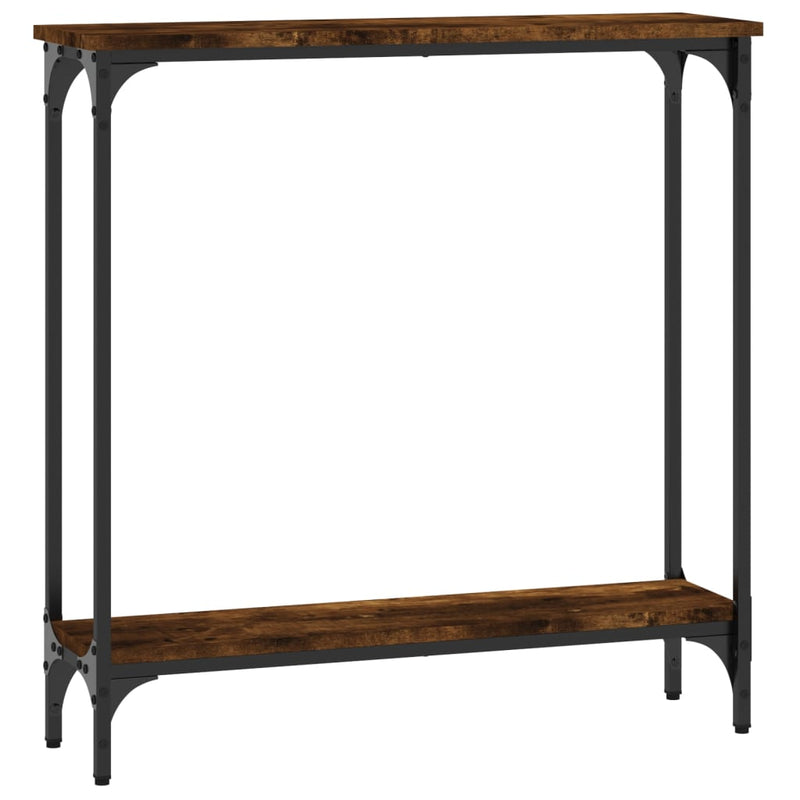 Wandtafel 75x22,5x75 cm bewerkt hout gerookt eikenkleurig MeubelReus
