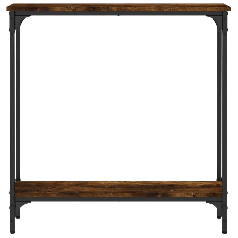 Wandtafel 75x22,5x75 cm bewerkt hout gerookt eikenkleurig MeubelReus
