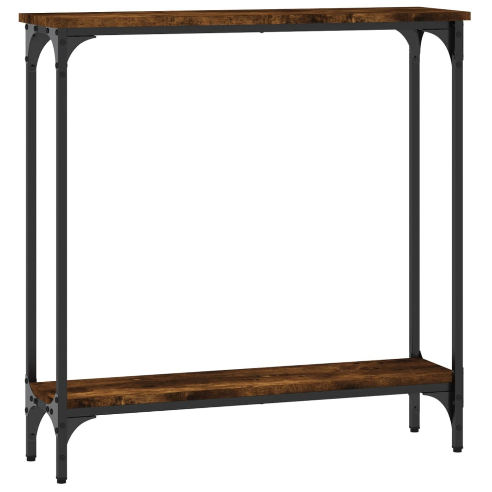 Wandtafel 75x22,5x75 cm bewerkt hout gerookt eikenkleurig MeubelReus
