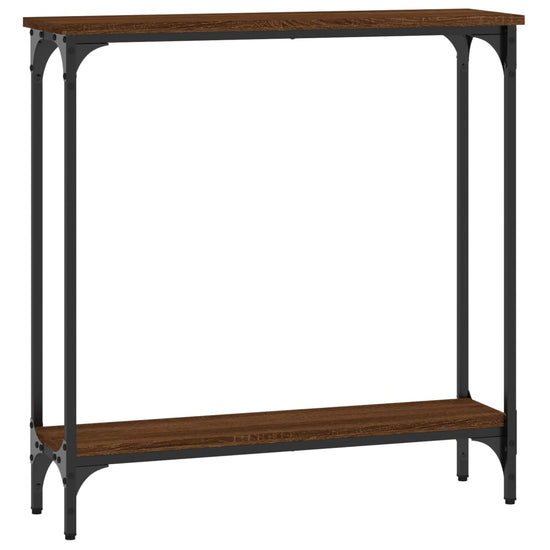 Wandtafel 75x22,5x75 cm bewerkt hout bruin eikenkleur MeubelReus