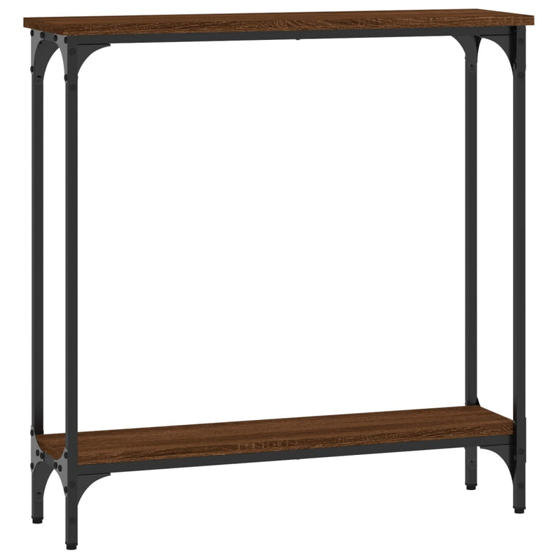 Wandtafel 75x22,5x75 cm bewerkt hout bruin eikenkleur MeubelReus