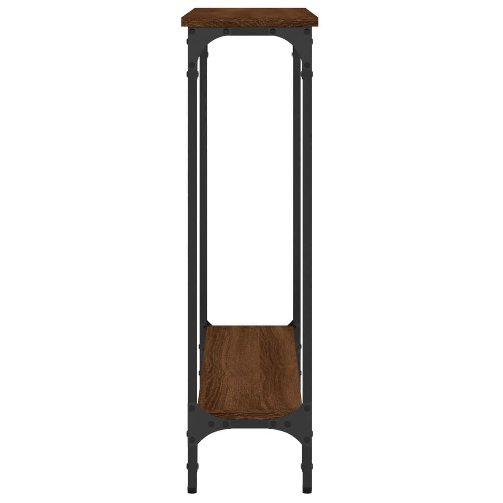Wandtafel 75x22,5x75 cm bewerkt hout bruin eikenkleur MeubelReus