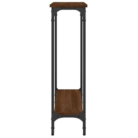 Wandtafel 75x22,5x75 cm bewerkt hout bruin eikenkleur MeubelReus