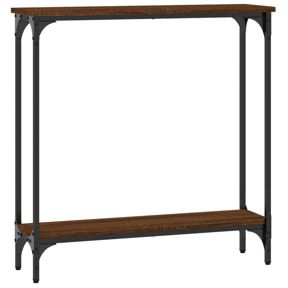 Wandtafel 75x22,5x75 cm bewerkt hout bruin eikenkleur MeubelReus