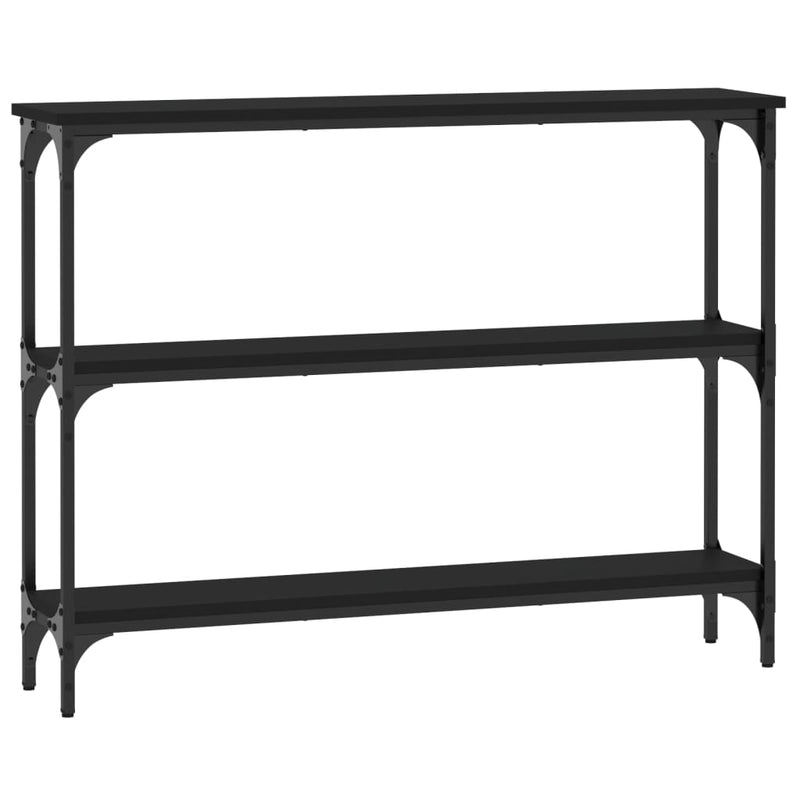 Wandtafel 100x22,5x75 cm bewerkt hout zwart MeubelReus
