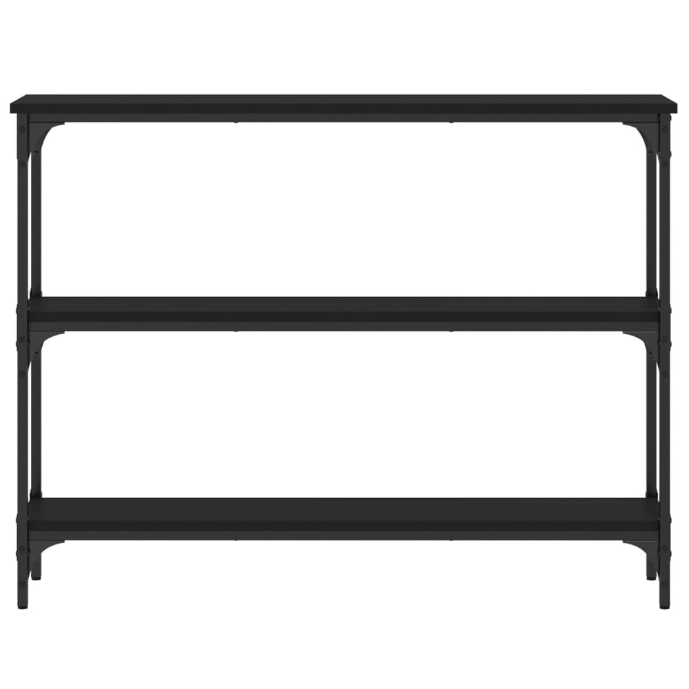 Wandtafel 100x22,5x75 cm bewerkt hout zwart MeubelReus