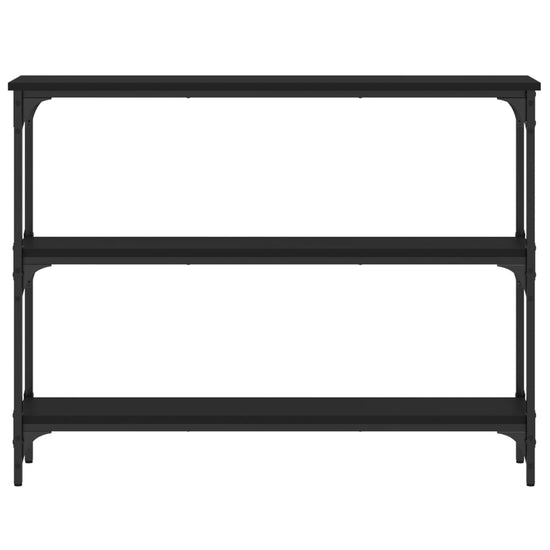 Wandtafel 100x22,5x75 cm bewerkt hout zwart MeubelReus