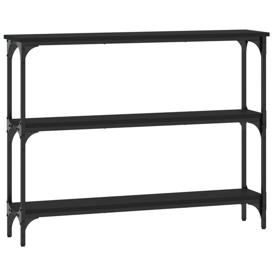 Wandtafel 100x22,5x75 cm bewerkt hout zwart MeubelReus