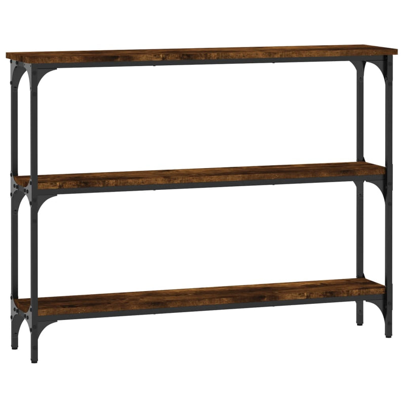Wandtafel 100x22,5x75 cm bewerkt hout gerookt eikenkleurig MeubelReus