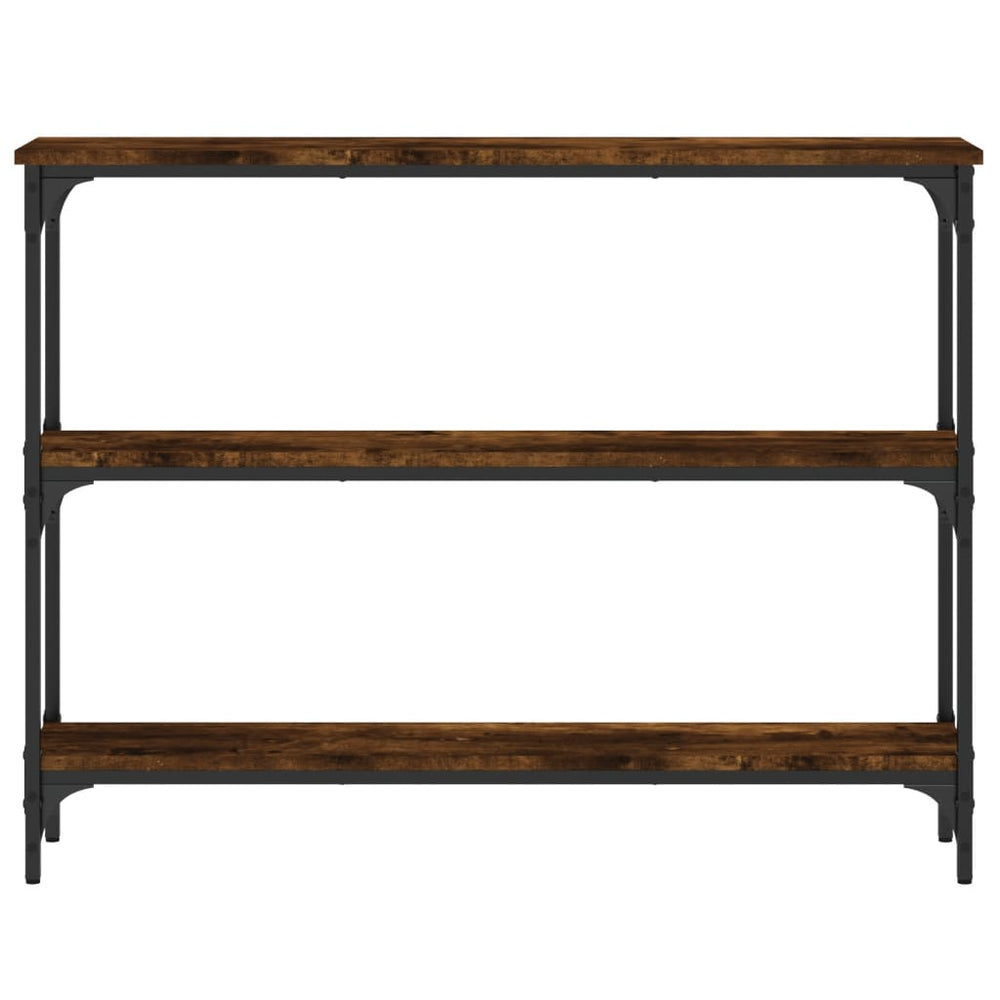 Wandtafel 100x22,5x75 cm bewerkt hout gerookt eikenkleurig MeubelReus