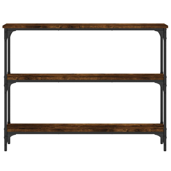 Wandtafel 100x22,5x75 cm bewerkt hout gerookt eikenkleurig MeubelReus