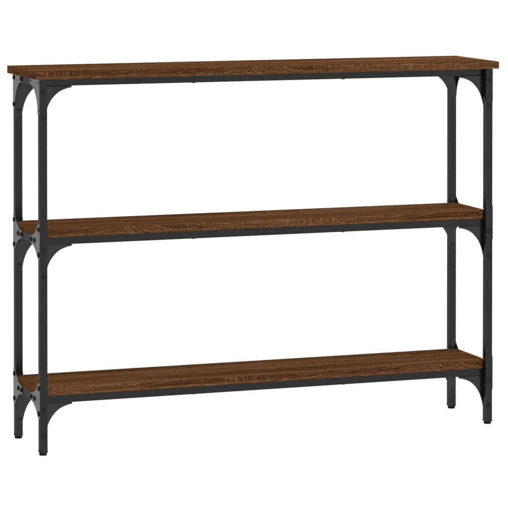 Wandtafel 100x22,5x75 cm bewerkt hout bruin eikenkleur MeubelReus