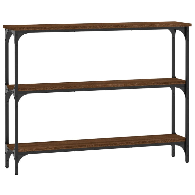 Wandtafel 100x22,5x75 cm bewerkt hout bruin eikenkleur MeubelReus