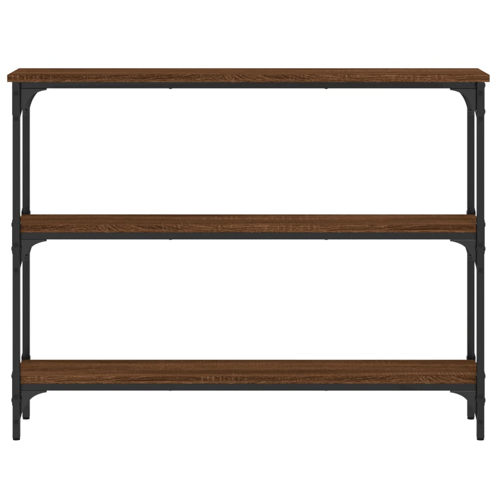 Wandtafel 100x22,5x75 cm bewerkt hout bruin eikenkleur MeubelReus