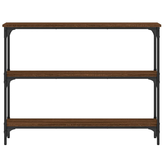 Wandtafel 100x22,5x75 cm bewerkt hout bruin eikenkleur MeubelReus