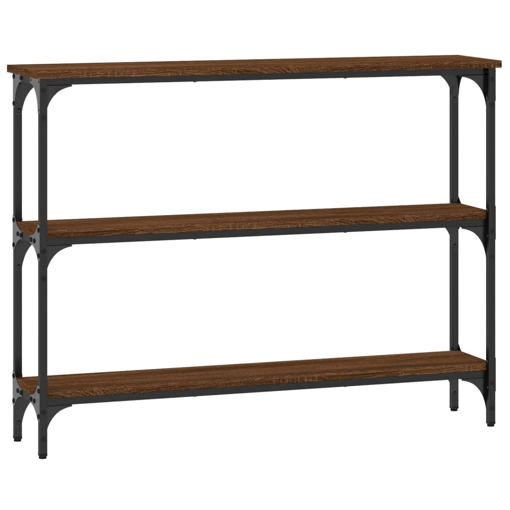Wandtafel 100x22,5x75 cm bewerkt hout bruin eikenkleur MeubelReus