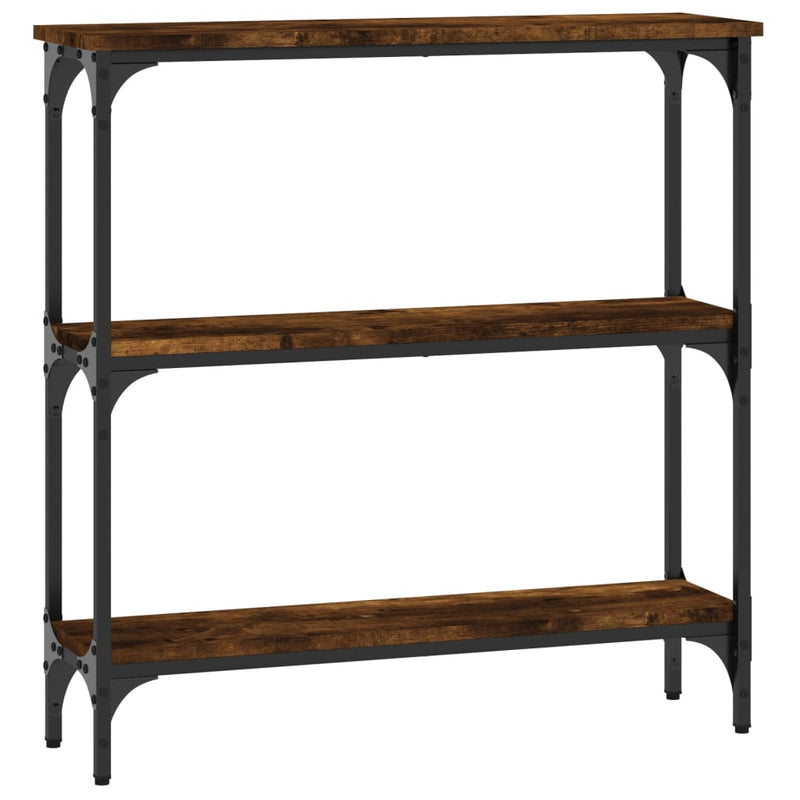 Wandtafel 75x22,5x75 cm bewerkt hout gerookt eikenkleurig MeubelReus