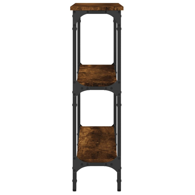 Wandtafel 75x22,5x75 cm bewerkt hout gerookt eikenkleurig MeubelReus