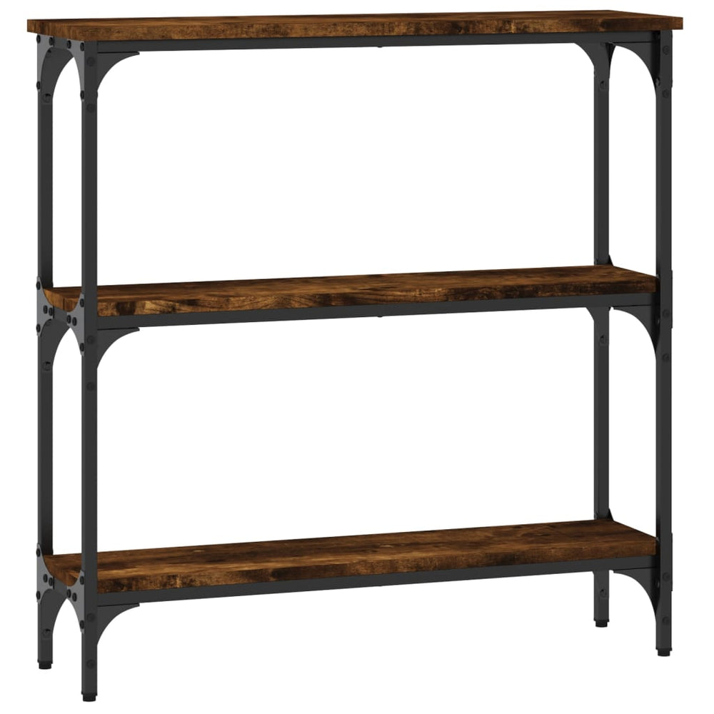 Wandtafel 75x22,5x75 cm bewerkt hout gerookt eikenkleurig MeubelReus
