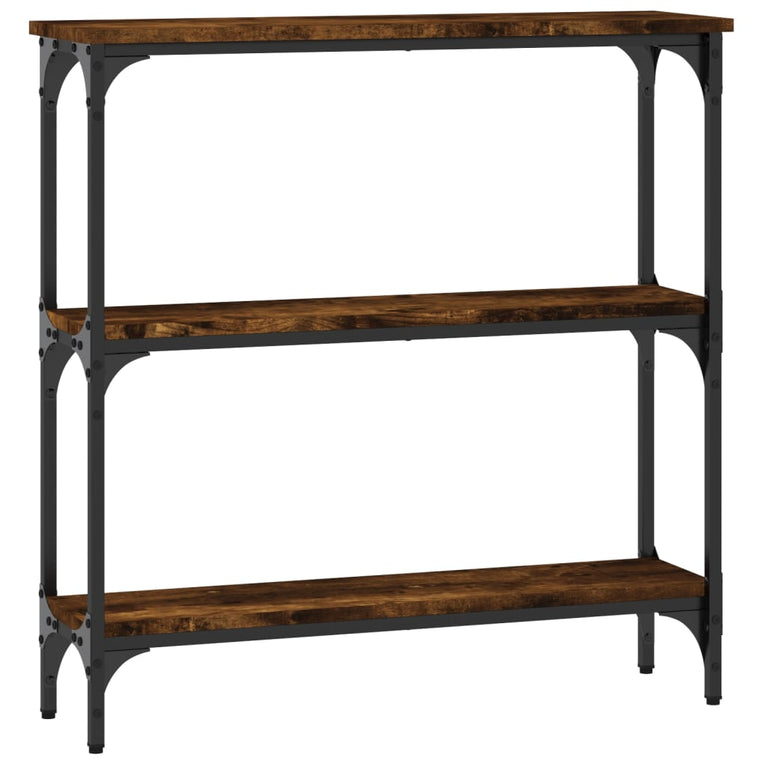 Wandtafel 75x22,5x75 cm bewerkt hout gerookt eikenkleurig MeubelReus