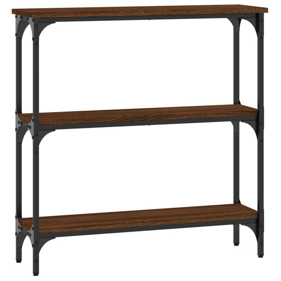 Wandtafel 75x22,5x75 cm bewerkt hout bruin eikenkleur MeubelReus