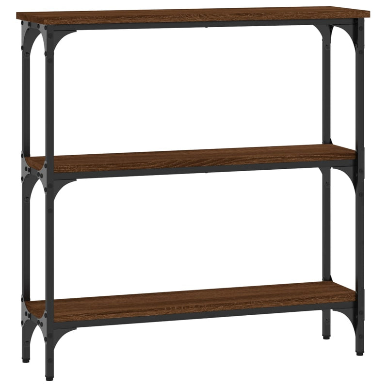 Wandtafel 75x22,5x75 cm bewerkt hout bruin eikenkleur MeubelReus