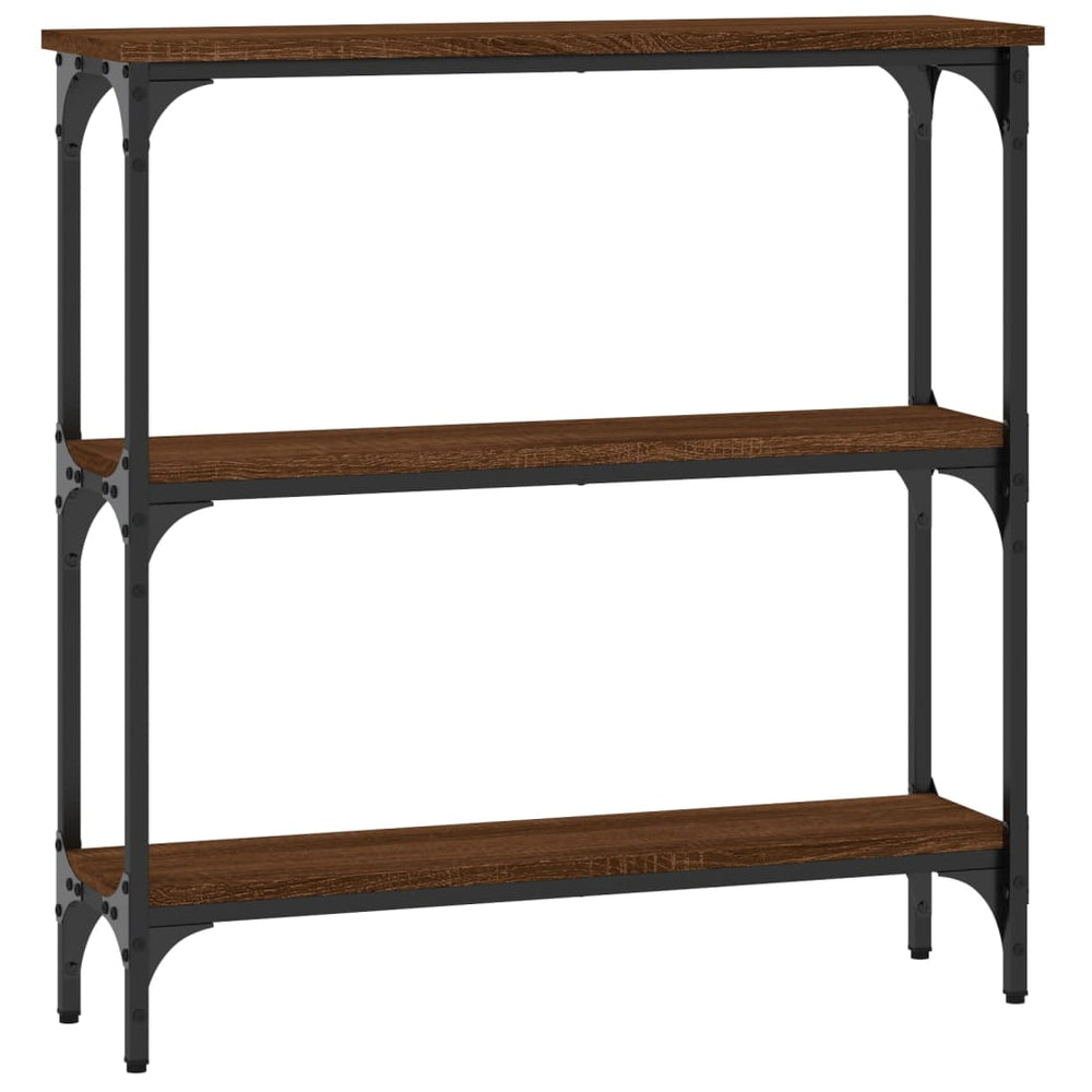 Wandtafel 75x22,5x75 cm bewerkt hout bruin eikenkleur MeubelReus