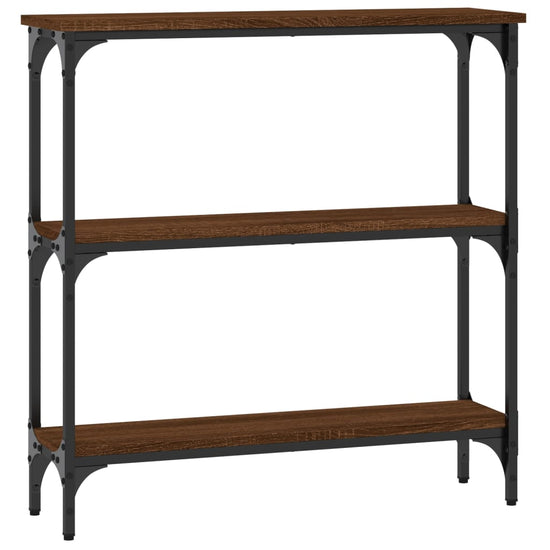 Wandtafel 75x22,5x75 cm bewerkt hout bruin eikenkleur MeubelReus