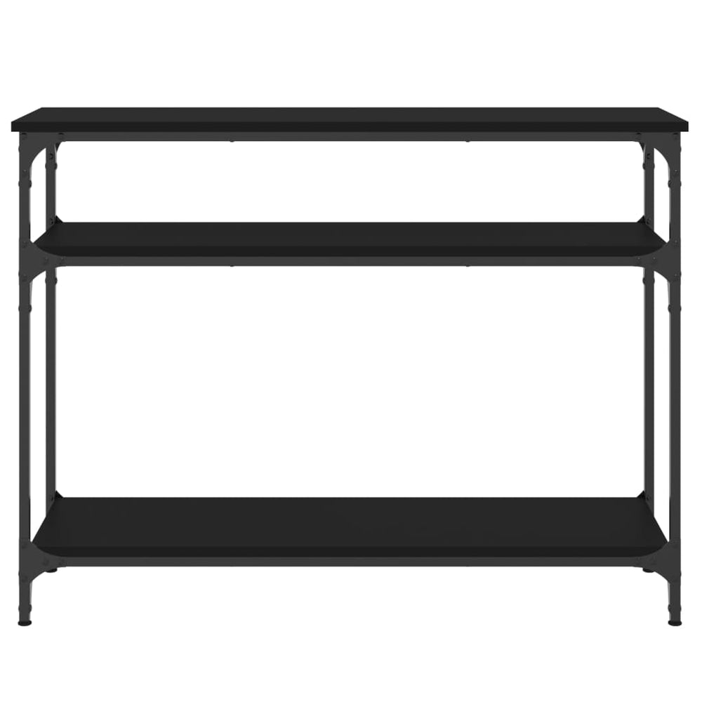 Wandtafel 100x29x75 cm bewerkt hout zwart MeubelReus